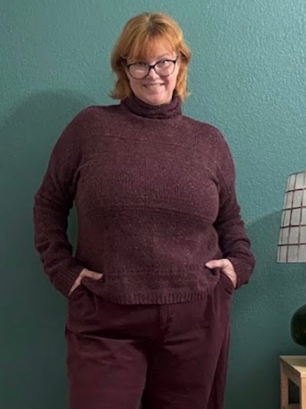 Sherpa Adventure Gear Yuden Merino Wool Alpaca Mock Neck Burgundy Sweater - L